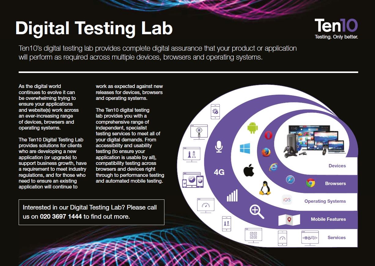 Ten10 Software Testing Services - Digital Testing Lab